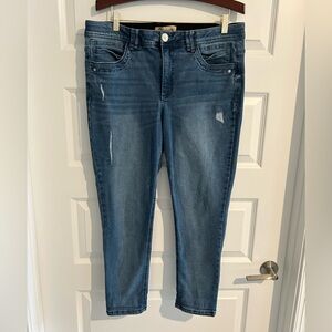 Democracy Ab Technology Distressed Jeans Blue Size 16